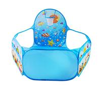 ERINGOGO Foldable Play Tent with Basketball Hoop Hexagonal Crawl Playpen Stable Support Bar Indoor Outdoor Game Fence for Boys Portable Space for Motor Skill Training and Fun