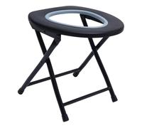 ERINGOGO Foldable Toilet Chair and Portable Toilet Stool Fixing Ring, Outdoor Lightweight Bedside Potty Chair for Camping and Travel Random Color