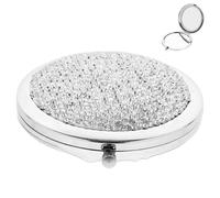 ERINGOGO Folding Double-Sided Portable Makeup Mirror Rhinestone Compact Mirror with High Definition Surface for Cosmetic Use at Home and Travel