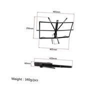 ERINGOGO Folding Metal Music Stand Tabletop Sheet Music Holder for Guitar Piano Violin Lightweight and Portable Black Design for Practice and Performance