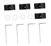 ERINGOGO Footswitch Protection Pedal Footswitch Topper Metal Button Aluminum Alloy with Rubber Inserts 0.92 x 0.87 Inch for Guitar Effect Pedals Usage and Extended Durability