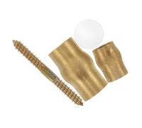 ERINGOGO for Seniors Copper Ordinary DIY Joint The Elderly Cane Handles Only Walking Cane Protective Cover Crutch Brass Ferrule Copper Ordinary Joint Brass Tip Insert Stick Golden