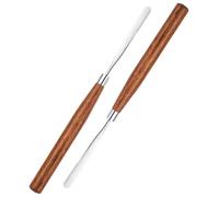 ERINGOGO Foundation Spatula and Cosmetic Mixing Spatula 2pcs Natural Rosewood Makeup Stirring Rods for Professional Makeup Artists and Personal Use