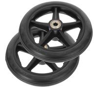 ERINGOGO Front Wheelchair Wheels 6 Inch Rubber, 2Pcs Drive Walker Wheels Replacement with Easy Installation for Wheelchair and Walker Accessories