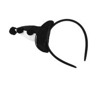 ERINGOGO Funny Clown Headband Black White Carnival Hair Bands Lightweight Halloween Headpiece for Women Mardi Gras Circus Costume Accessory with Vivid Colors and Comfortable Fit