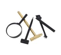 ERINGOGO Gemstone Excavation Tool with Hammer Magnifier and Brush Safe Archaeology Dig Kit for Educational Outdoor Play and Teamwork Lightweight Portable Archaeological