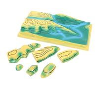 ERINGOGO Geography Contours Line Map Teaching Model, 3D Plastic Terrain Map for Classroom Use, Interactive Landform Demonstration Tool for Science and Geography Learning