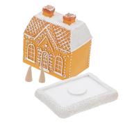 ERINGOGO Gingerbread House Incense Burner Resin Snowy Roof Cute House Shaped Censer for Home Decor Aromatherapy Desktop Ornament for Living Bedroom Study