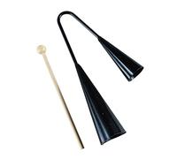 ERINGOGO Girl Agogo Bell Toy Traditional Musical Instrument with Wooden Stick for Boy Girl Early Education and Percussion Fun Black