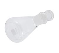 ERINGOGO Glass Erlenmeyer Flask with Stopper Laboratory Chemistry Experiment Flask Heat-resistant Transparent Glass for Education and Research