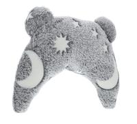 ERINGOGO Glow Dark U Shaped Soft Neck Cushion for Small Dogs and Cats Calming Sleep Aid Half Moon with Removable Cover Easy to Clean