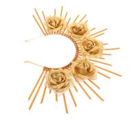 ERINGOGO Goddess Cosplay Headband with Flower Decor Lightweight Hair Accessory for Halloween Wedding Dancing Party Quinceanera and Themed Events Elegant Lady Hairpiece for Women