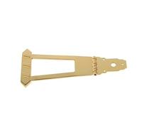 ERINGOGO Golden Square Jazz Guitar Tailpiece, 6 String Metal Bridge Set with Screws, Newly Designed Replacement Part for Hollowbody Archtop, for Upgrading Broken or Dirty Tailpieces