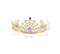 ERINGOGO Gothic Spider Web Alloy Crown Lightweight Halloween Tiara for Women Adults Masquerade Party Costume Hair Accessory Rhinestone Headpiece