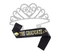 ERINGOGO Graduation Etiquette Headband Set Alloy Hair Party Supplies Elegant Senior Year Party Accessory for Girls' Graduation Celebrations
