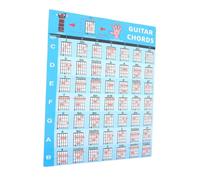 ERINGOGO Guitar Chord Chart Self-adhesive Design Easy Use Indoor Reference for Beginners Durable Wall Decor for Learning Music Theory and Chords
