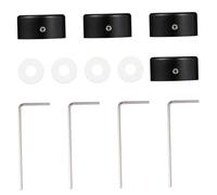 ERINGOGO Guitar Pedal Footswitch Topper Metal Covers 0.92 X 0.87 Inch with Rubber Inserts for Use with Electric Guitar Effect Pedals