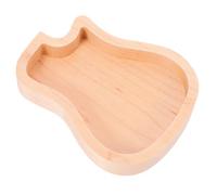 ERINGOGO Guitar Shaped Wood Plectrum Storage Case Compact Pick Holder for Standard Jazz Guitar Picks Durable Portable Design Fit for Easy Access During Performances