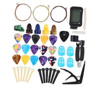ERINGOGO Guitar Strings Changing Kit with Clip Tuner and Bridge Pins Professional Guitar Repair Tools for Acoustic Bass Ukulele Violin Efficient String Replacement