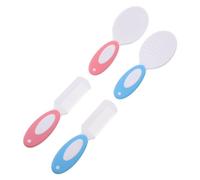 ERINGOGO Hair Care Brush and Comb Set for Newborns and Soft Nylon Bristles for Gentle Shampooing Bathing and Styling Comfortable Grip Pink and Blue Colors Practical Shower Essential