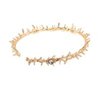 ERINGOGO Halloween Gothic Thorn Crown Headband Hair Accessory with Handcrafted Details Lightweight Metal for Costume Party Versatile Styling Golden