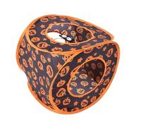 ERINGOGO Halloween Pumpkin Cat Tunnel Indoor Foldable Polyester Pet Play Tube for Cats and Pets Festive Spooky Design Easy Storage and Transport Durable DIY Cube Track for Gerbil and