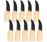 ERINGOGO Halloween Witch Fingernails Set 10pcs Black Fake Witch Nails Cosplay Spooky Finger Claws Party Props for Costume and Trick