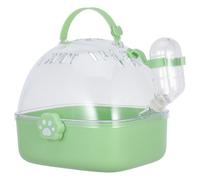 ERINGOGO Hamster Travel Cage Small Animal Carrier Cage Portable with Ample Ventilation Holes Abs Material with Water Bottle and Cover for Travel and Outdoor Adventures Suitable for Hamster