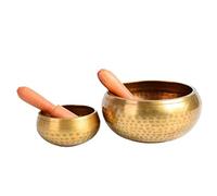 ERINGOGO Handcrafted Nepal Tibetan Meditation Singing Bowl with Stick Engraved Metal Craft for Yoga Relaxation Sound Healing and Stress Relief