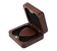 ERINGOGO Handcrafted Walnut Guitar Picks with Portable Wooden Box Natural Walnut Thumb and Finger Plectrums for Acoustic Electric Guitars Bass Accessories for Musicians Compact Travel Kit