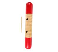 ERINGOGO Handheld Tube Shaped Guiro Instrument for Durable Wooden Latin Percussion with Rhythm Sticks Creative Fish Design for Music Education and Classroom Fun