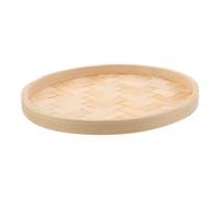 ERINGOGO Handmade Bamboo Serving Tray Round Woven Wall Basket Multifunctional Natural Bamboo Decor for Home Food Display and Rustic Event Decoration
