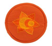 ERINGOGO Handmade Nepal Embroidered Sound Bowl Mat 16cm Medium Orange Dual-layer Cushion for Singing Bowls Buddhism Prop and Yoga Meditation