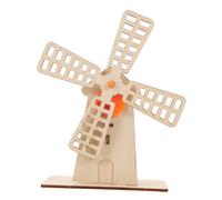 ERINGOGO Handmade Wood Windmill Science Kit with Gear Transmission DIY Rotating Stem Model for Educational Engineering for Interactive Learning and Creative Assembly Craft
