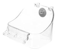 ERINGOGO Hanging Pet Bird Bath Tub Transparent Multipurpose Bird Shower Feeder for Budgerigar Parakeet Cage Accessory with Easy Assembly and Smooth Edges