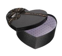 ERINGOGO Heart Shaped Box Large Black Cardboard with Lid for Valentines Day Wedding Keepsake Flower Presentation Party Favor Packaging