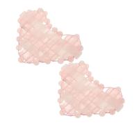 ERINGOGO Heart-shaped Rose Quartz Eye Mask Natural Cooling Eye Patch for Rest and Spa Cold Compress for Relaxation and Sleeping