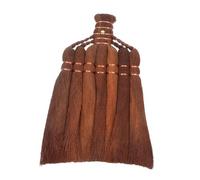 ERINGOGO Heavy Duty Handmade Palm Broom Head for Outdoor Sweeping Coconut Fiber Brush with Flat Vintage Design for Garden Patio Cleaning and Maintenance