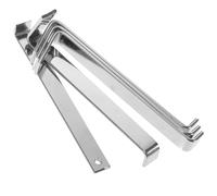 ERINGOGO Heavy Duty Vinyl Side Hooks 4pcs with Crowbar, Stainless Steel Outdoor Wall Siding Hangers for Damage-Free Hanging, Punch-Free Vinyl Siding Clips Suitable for Christmas Ornaments