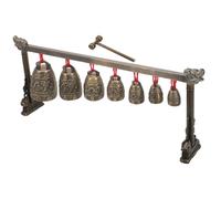 ERINGOGO Instrument for Office and Home and Improve Hand-eye Coordination Bell Chime Single-layered Percussion Bell Vintage-style Chinese Antique Made of Zinc Alloy to Enhance Focus