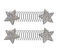 ERINGOGO Invisible Hair Clips Easy to Use Silver Hair Fixers Star Shape 2pcs with Iron Material Hairpin Headband Accessories for Daily Care for Women