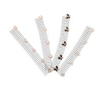 ERINGOGO Invisible u Shape Hair 4pcs Bangs Holder Hair Fixing Tool with Decorative White Pearl Gold Edge Small Flower and Black for Women Styling Updo Accessories