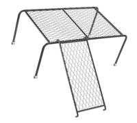 ERINGOGO Iron Chicken Coop Platform with Ladder Rutin Chicken Feeding Rack for Small Pets Encourages Exercise and Balance Table for Healthy Poultry Environment