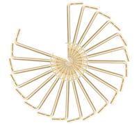 ERINGOGO Iron L-Shaped Screw Hooks 20 Pieces Gold 2.08x1.26x0.39in with Secure Grip Simplifies Installation for DIY Projects