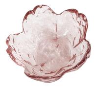 ERINGOGO Japanese Cherry Blossom Glass Nail Dish Cup for Acrylic Nails Manicure Pen Holder and Decorative Crystal Wash Cup for Home Use