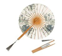ERINGOGO Japanese Style Foldable Hand Fan with Tassel Traditional Design for Parties Weddings Dance Props and Home Decor Lightweight and Sturdy Construction
