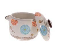 ERINGOGO Japanese Style Lidded Ceramic Soup Bowl Hand-Painted Stew Tureen for Kitchen Tableware and Dessert Premium Porcelain Tableware for Family Dining and