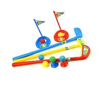 ERINGOGO Kids Golf Club Set Random Styles Outdoor Sports Toy for Children Includes 3 Clubs 6 Balls and 2 Goals for Parent-Child Interaction and Garden Games