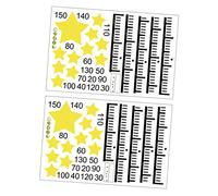 ERINGOGO Kids Height Growth Chart Wall Sticker with Star Design, 2 Sheets PVC Children Room Decor for Recording Child's Growth, No Peculiar Smell and Fade-Resistant Wall Decals for Nursery