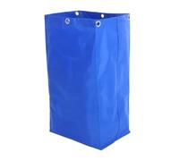 ERINGOGO Large Capacity Cleaning Cart Bag with Canvas Material Blue Multi-purpose Janitorial Utility Cart Replacement Bag for Housekeepers and Commercial Cleaning Service
